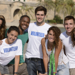 Volunteers posing for picture